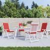 VidaXL Garden Chair Cushions High Back Set of 4 Red Fabric 43188