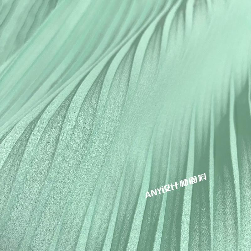 Pleated Fabric Chiffon Slightly Transparent By The Meter for Clothing Dress Curtain Diy Sewing Designer Cloth Breathable Pink