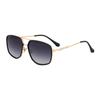 JYL TS Men's Square Metal-Temple - Double-Bridge Sun Shades CY-98378