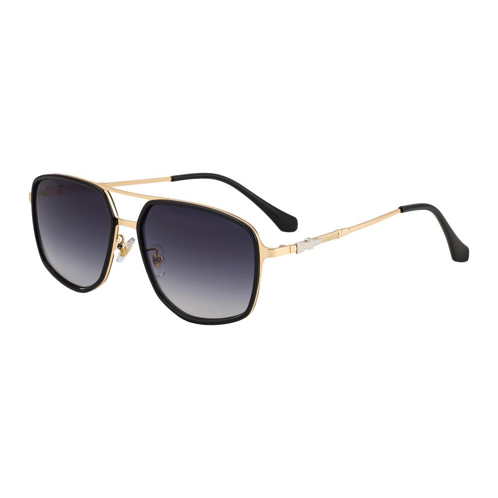JYL TS Men's Square Metal-Temple - Double-Bridge Sun Shades CY-98378
