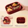 BPA-free Silicone Lunch Box 4 Compartments Food Storage Container Microwave Safe Lunch Box  Picnics