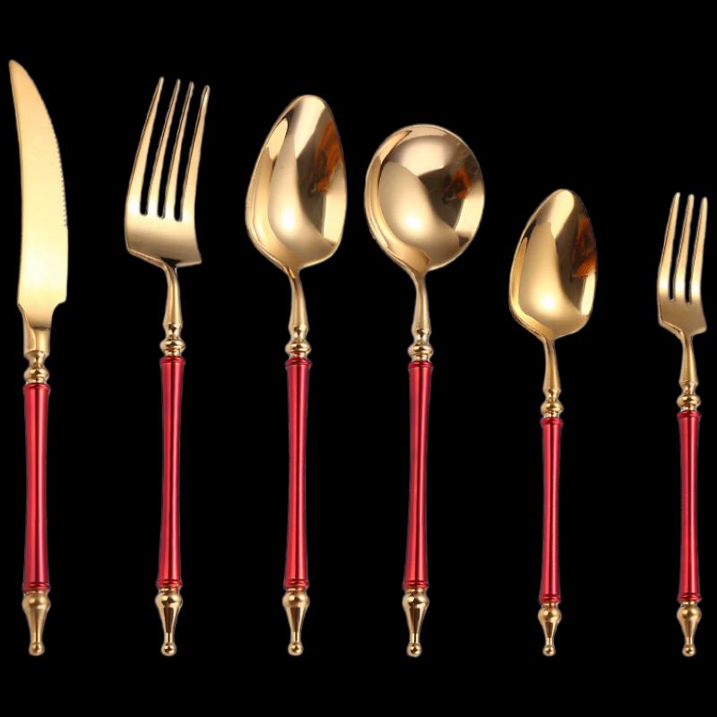 Abay 304 Stainless Steel Gold Teaspoon Set