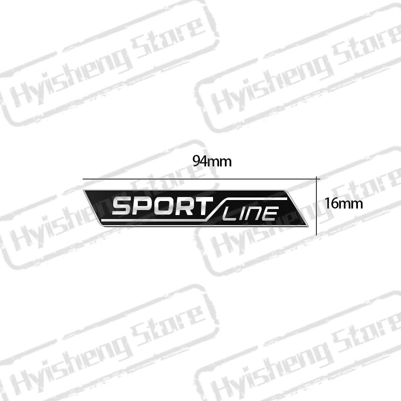 AAABV1 Metal Car Styling Sport Line Front Grille Sticker Badge Rear Trunk Body Emblem For Skoda VRS Octavia Rapid Kodiaq Karoq Superb