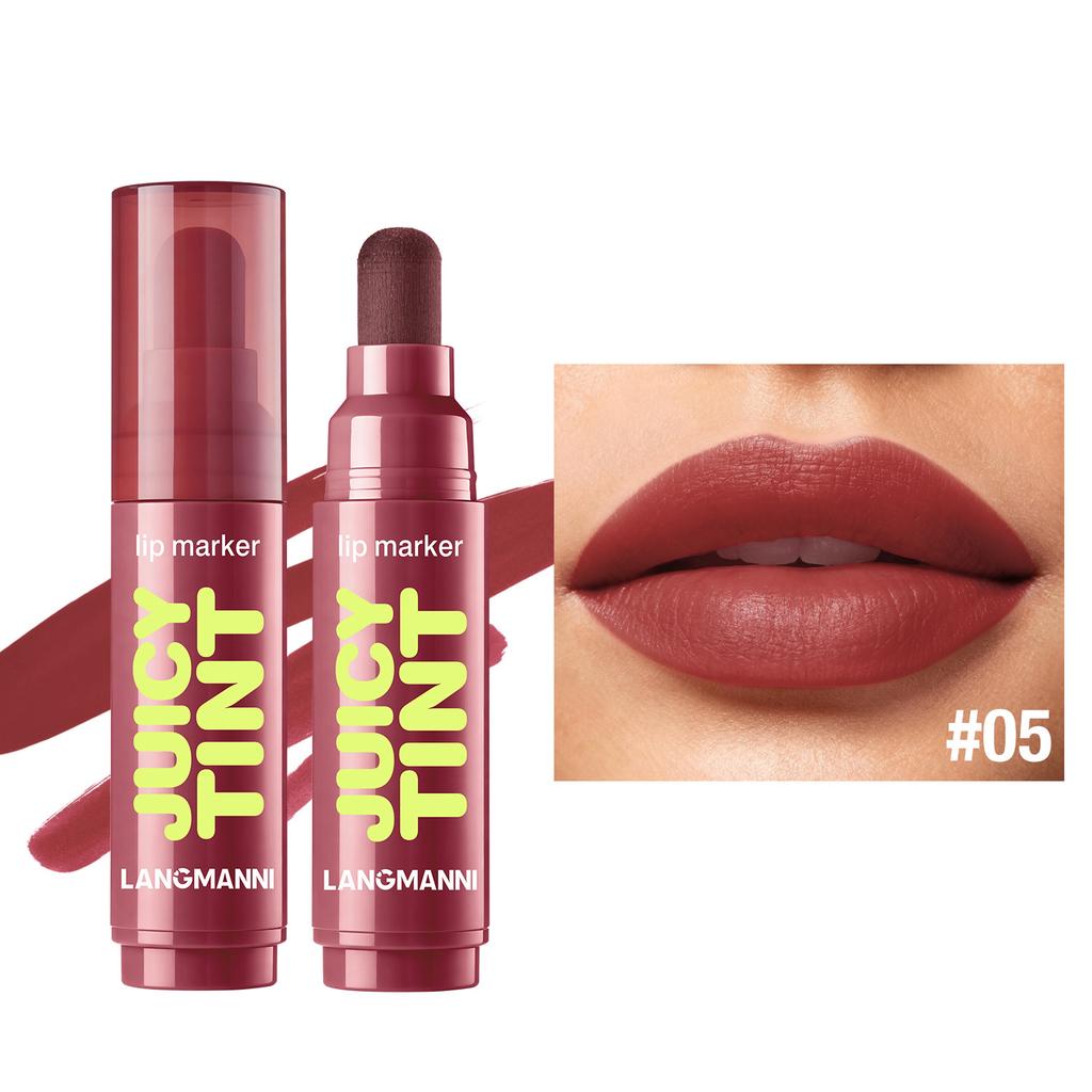 Lip Dye Marker Lipstick Pen High Pigment Lip Stain Long Lasting Smudge Proof Non Stick Cup Lip Tint Makeup Lips Contour Cosemtic