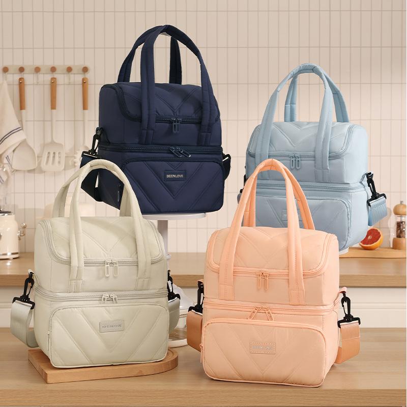 Isolierte Lunchtasche mit großer Kapazität, Mehrfachtaschen-Design, Lunchbox, Wasserdicht, Tragbare Handtasche, Picknicktasche