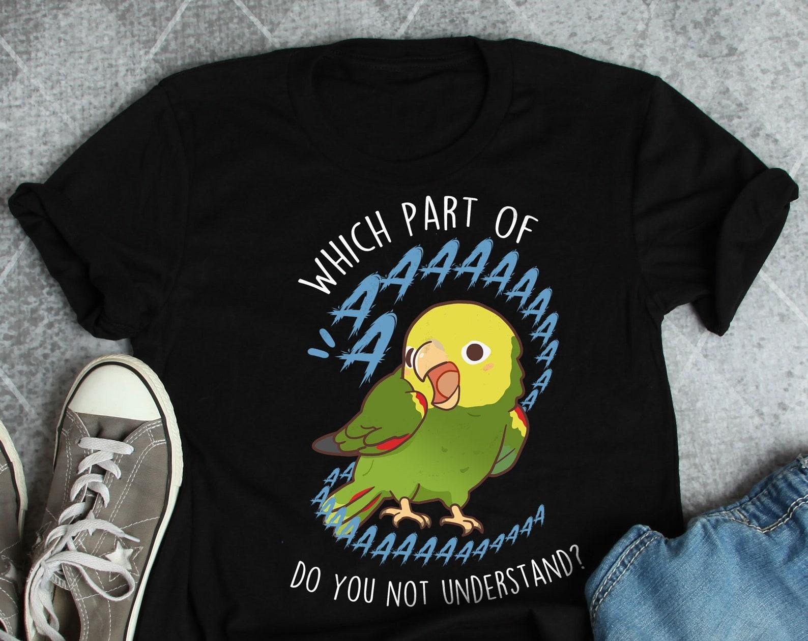 Double Yellow-headed Amazon Parrot Shirt, , Funny Parrot Lover Gift, Cute Bird T-shirt, Amazon Parrot Tshirt, Pet Tee, Birb Mom Dad 140