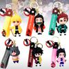 Anime Demon Slayer Kimetsu No Yaiba Doll Blade of Ghost Keychain Cute Characters Bag Pendant Car Key Chain Ring Fans Toy Gift