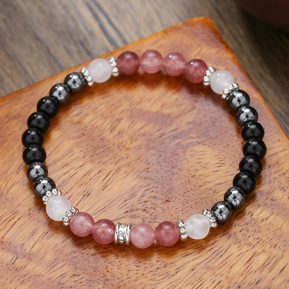 Bracelet Élastique Tigre Oeil en Cristal Européen, Bijoux en Perles de Pierre Naturelle