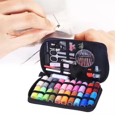 Complete Sewing Kit with Threads Needles Scissors Tape Measure Buttons Portable Travel DIY Embroidery Handwork Sewing Tool Set