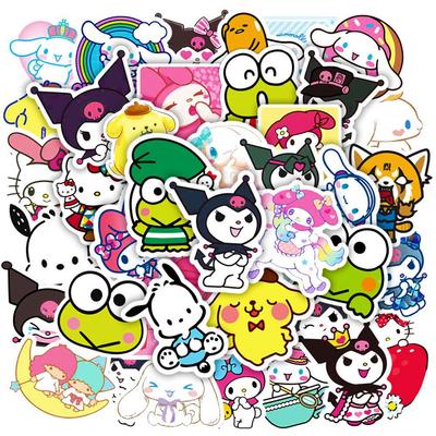 50 Pezzi Adesivi Sanrio Graffiti: Impermeabile per Biciclette, Caschi, Tazze, Diari