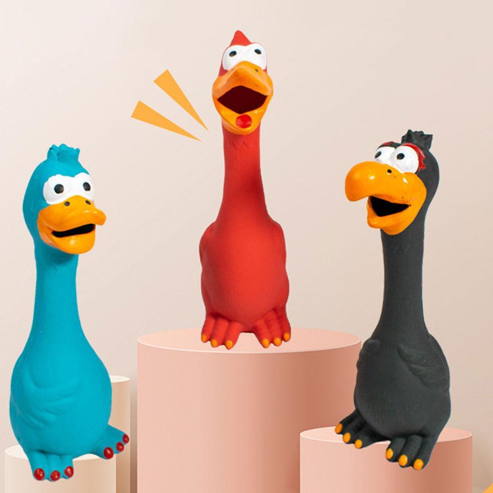 Squeaky Dog Rubber Toys Dog Latex Chew Toy Chicken Animal Bite Resistant Puppy Sound Toy Dog Supplies For Small Medium Large Dog