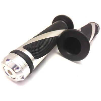 MAXIMASELECT Universal Motorcycle Grip Cover, Bar End, Aluminum Maintenance, Custom (Silver)