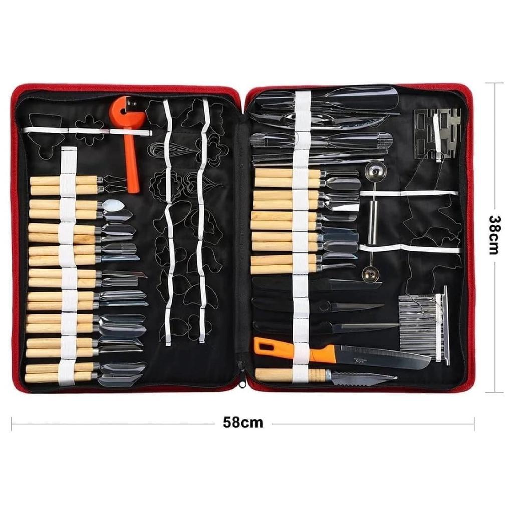 80Pcs Vegetable Fruit Carving Kit, Stainless Steel Peeling and Sculpting Tools Set, Kitchen Utensils for Garnish & Artistic Plating