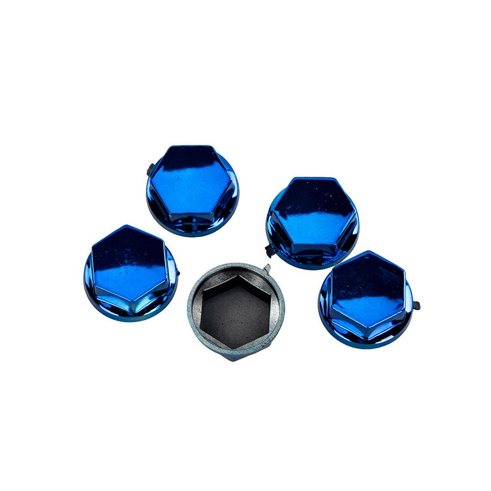 

Motorcycle modification accessories nose screw cover decorative screw cap scooter engine hexagonal screw cap cover синій