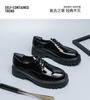 2025 Korean version of autumn glossy lace-up business leather shoes men's fashion big head business dress heightened thick-soled derby shoes