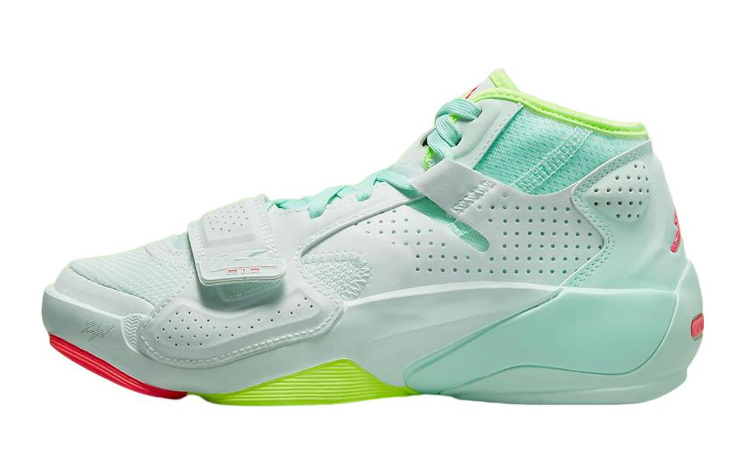 

Jordan Zion 2 Zion 2 Abrasion Resistant Breathable Mid top Basketball Shoes Cyan DV0992-367 40