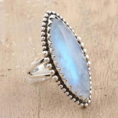 Moonstone Gemstone Ring 925 Sterling Silver Handmade Jewelry Solid Ring For Women Gift For Special Occasions - 8.1 Gm Approx.