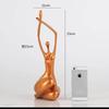 Nordic Yoga Cute Woman Figure Resin Ornaments Office Table Furnishing Crafts Home Room Desktop Figurines Decor Itmes Accessories