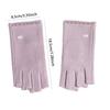 New Solid Color Half Finger Gloves Velvet Fleece Thin Style Fingerless Gloves Breathable Touchscreen Gloves Autumn Winter