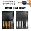 6Pcs Double Head Set Extractor Double Head Screw Slide Tooth Removal Screwdriver Bit Set Broken Wire Tool Kit Power Tool