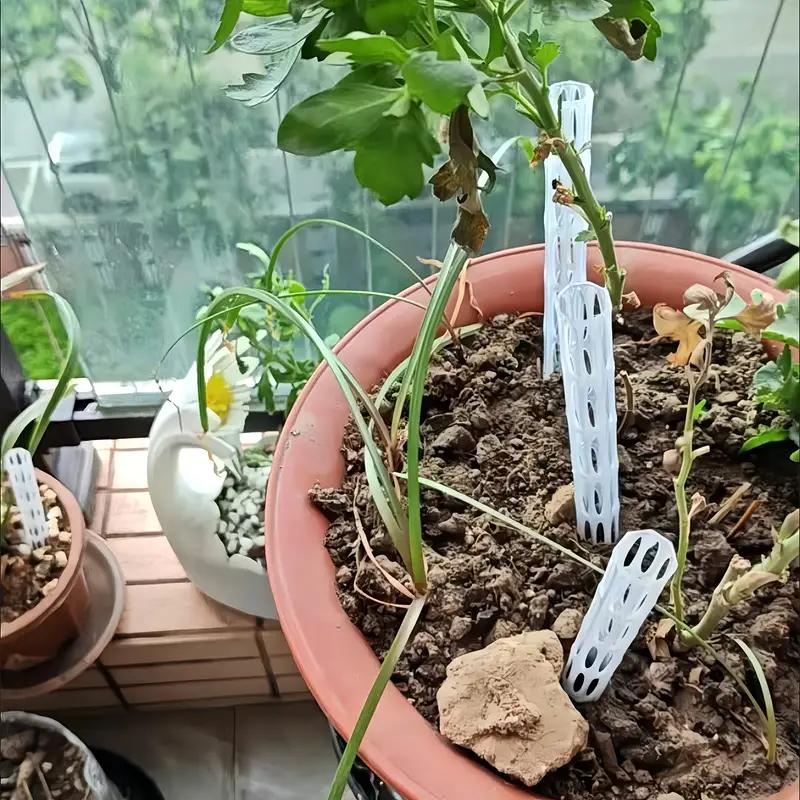10pcs Transparent Plastic Soil Air Circulation Tubes Lightweight Durable Plant Root Ventilation Tubes For Prevent Root Rot
