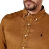 Polo Ralph Lauren Solid Color Embroidered Logo Polo Button Long Sleeve Shirt Men shirts Khaki 710966294-016