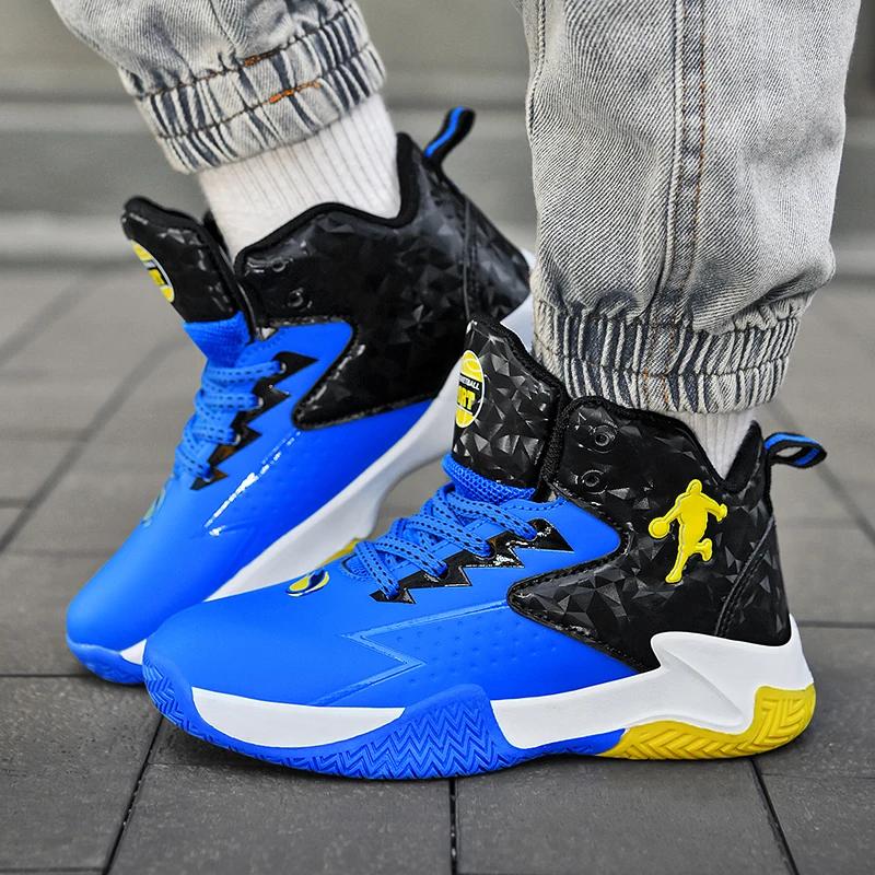 Nye Herre Basketballsko Originale Profesjonelle Høykvalitets Pustende Basketballstøvler Komfortable Atletiske Demping Sklisikre