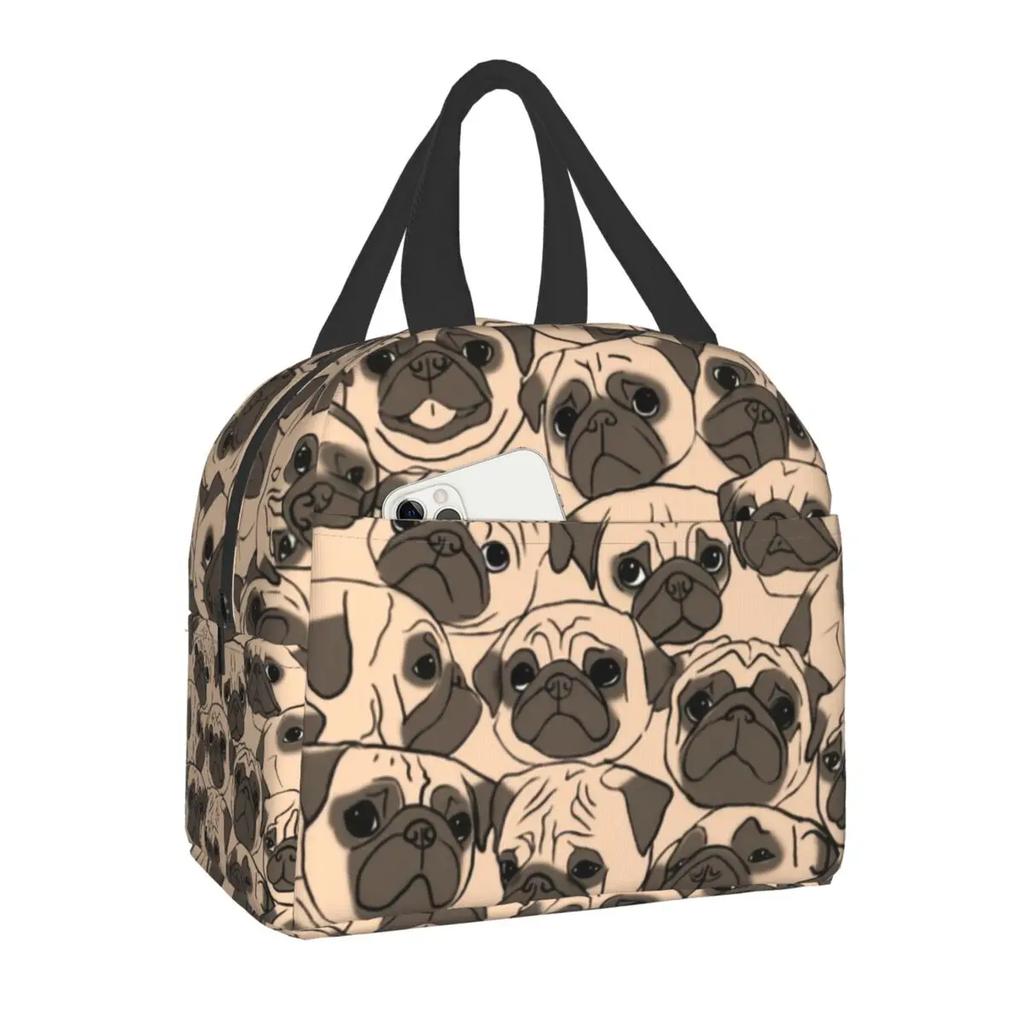 Schnauzer Coffee Dog Breed Pet Art Pure Breed Cafes Insulated Lunch Bag for Women Leakproof Cooler Thermal Bento Box