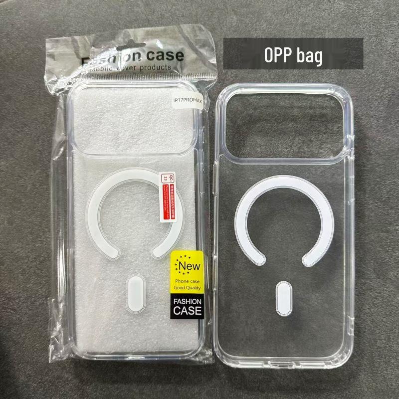 Magnetic Transparent Case for Apple iPhone 17 Pro Max, Compatible with 16/15/14/13, Magsafe Two-in-One.
