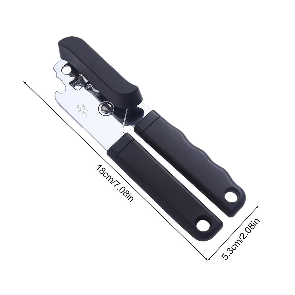 Can Opener Manual Stainless Steel Bottle Opener Rust Proof Kitchen Tool Ergonomic Handles Heavy Duty Top Remover For Any Sized