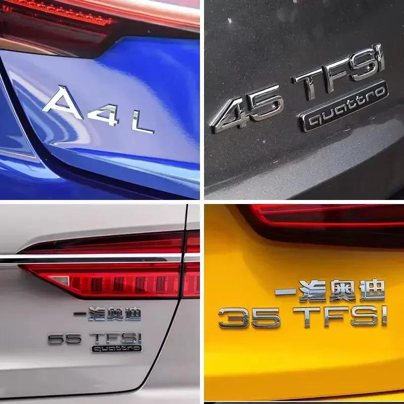 1Pcs ABS Car Decorations Accessories Sticker Decals Auto Trunk Emblem Badge For Audi Sline A3 A4 A5 A6 A7 A8 Q1 Q2 Q3 Q5 Q7 Q8