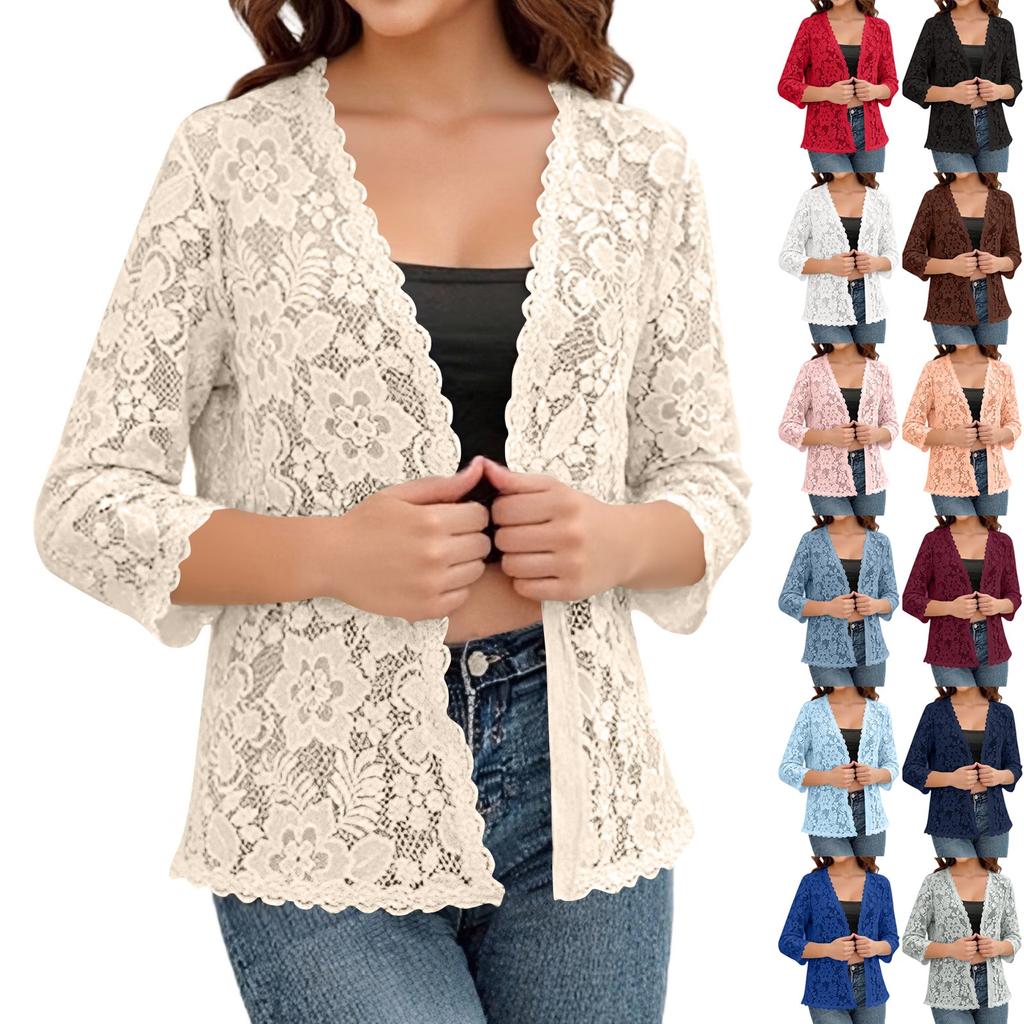 Koszule z rękawami 3/4 dla kobiet Śliczne nadruki Koszulki z nadrukami Bluzki Casual Plus Size Podstawowe topy Pulower