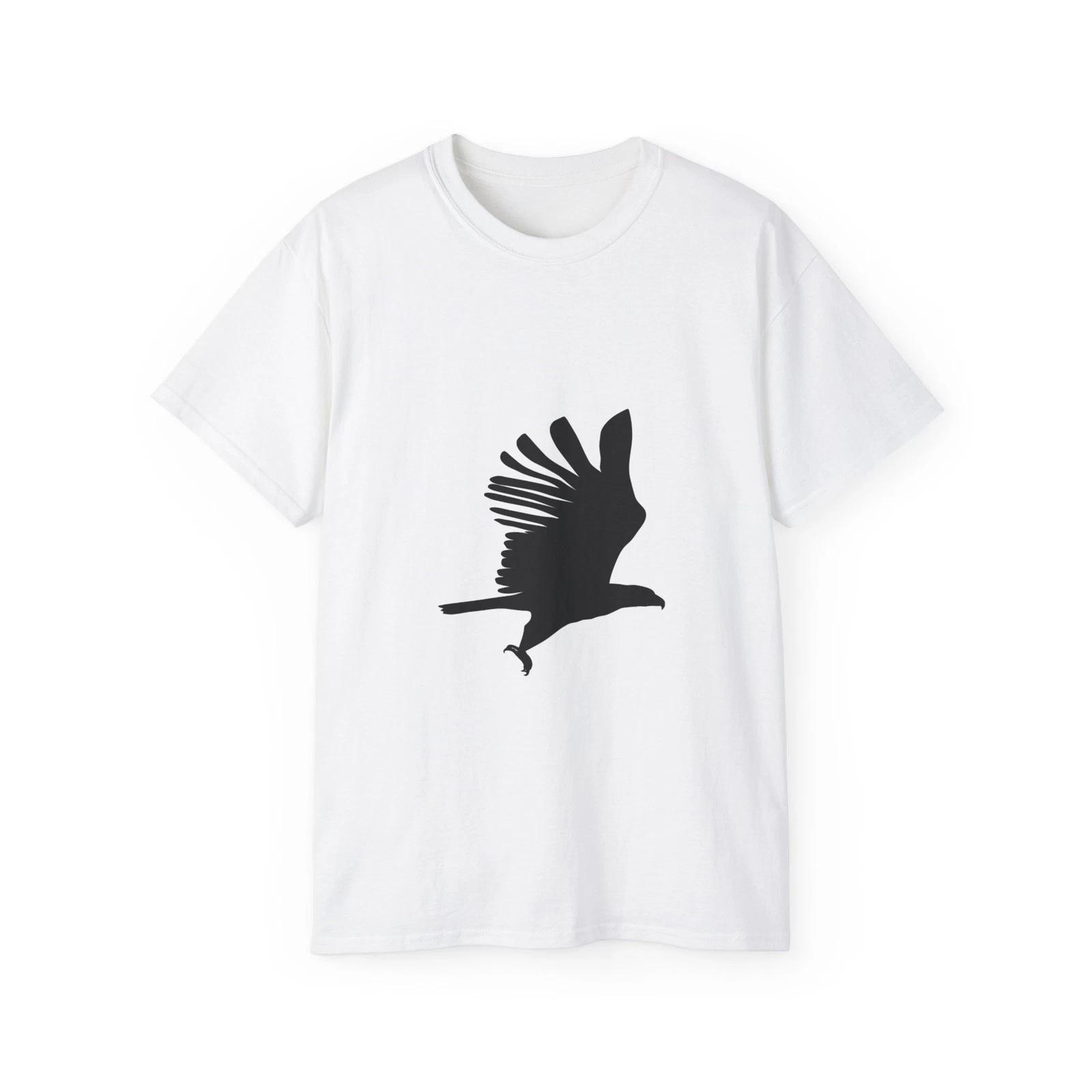Eagle Silhouette Bird Symbol Animal Sign | Custom Graphic T-Shirt 3XL