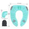 Eccomum Sedile WC Pieghevole Portatile PP Lavabile Sedile WC con Cuscinetto Antiscivolo Fibbia Antiscivolo