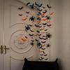 Halloween Bat Wall Sticker Pink Halloween Party Atmosphere Decoration Room Background Wall Decoration