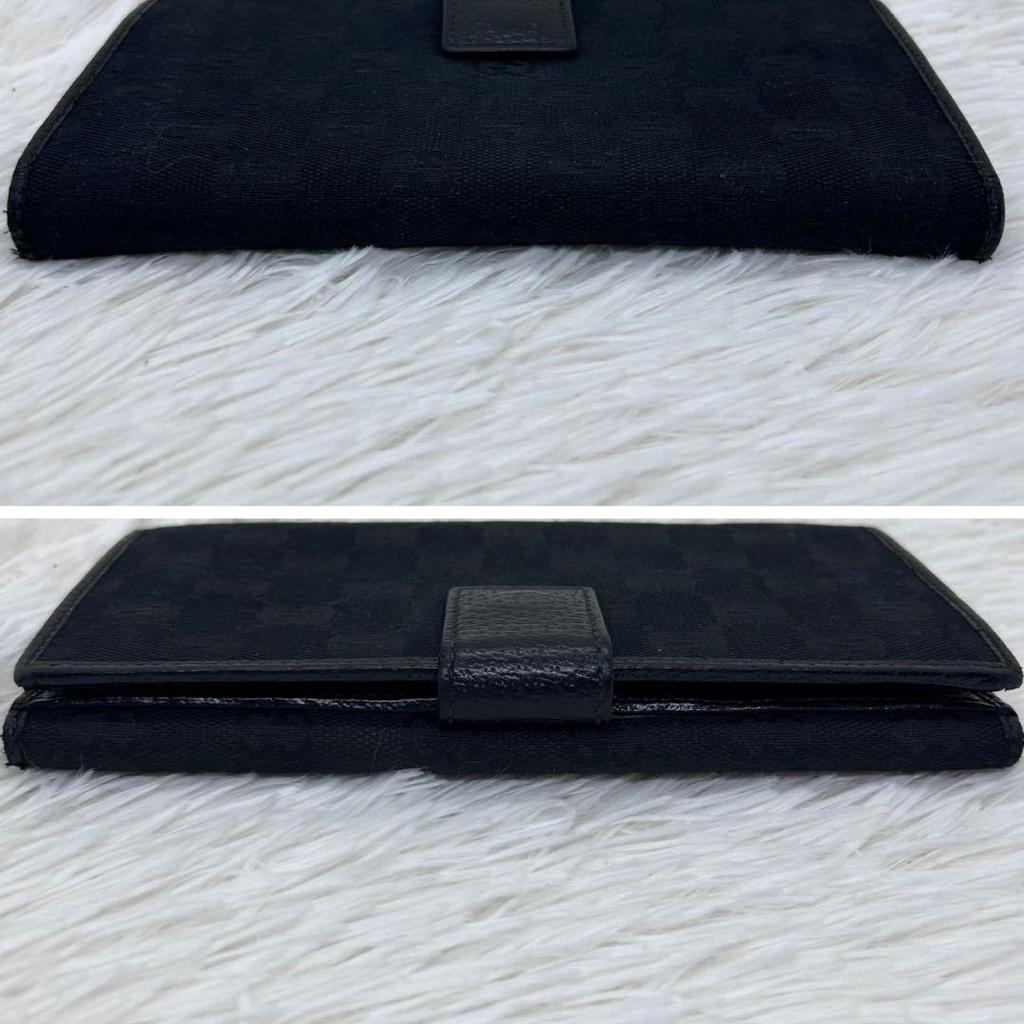 Used Beautiful condition  GUCCI Long wallet GG canvas Black