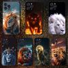 Lion Alpha Male Cub King Phone Case For iPhone 16,15,14,13,12,11 Plus,Pro Max,XS,X,XR,SE,Mini,8,7,Soft Silicone Black Cover