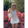 Miuli Miu Style American Sweetheart Gyaru Design Sense Frill Multi-Layer Cake Skirt Sleeveless Vest Dress