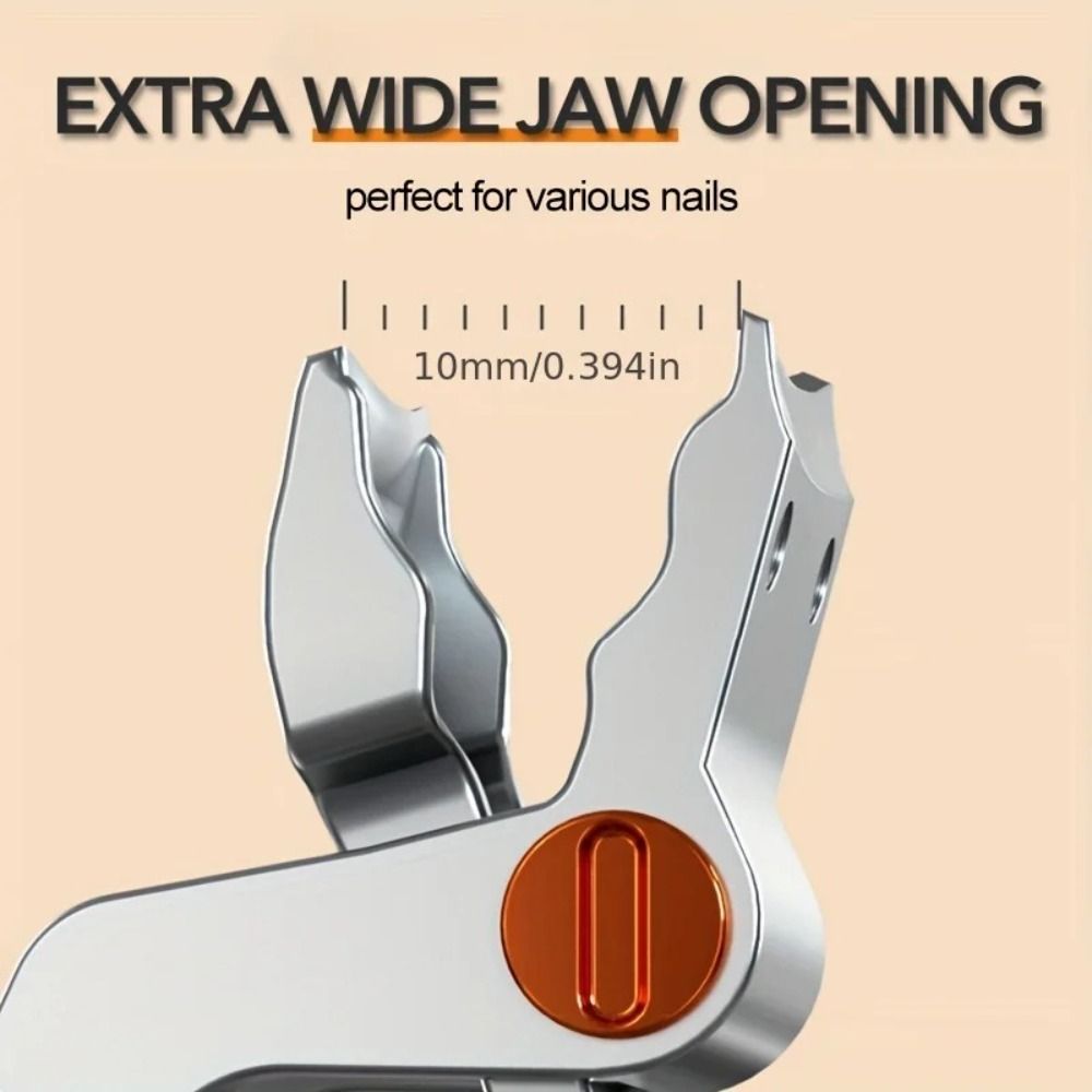 Ergonomic Stainless Steel Manicure Cutter Anti-splash Durable Nail Clippers Wide Jaw Pedicure Tools Beauty
