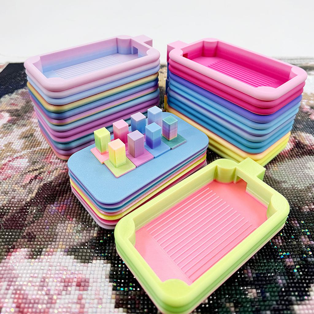 Diamond Painting Tray Organizer Diamond Painting Drill Plate Plastic Bead Rhinestone Diamond Sorting Tray for DIY Crafts