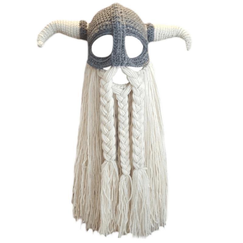 Fun Horn Beard Balaclava Caps Knitted Beanies Hat Adult Cosplay Party Headgear 1