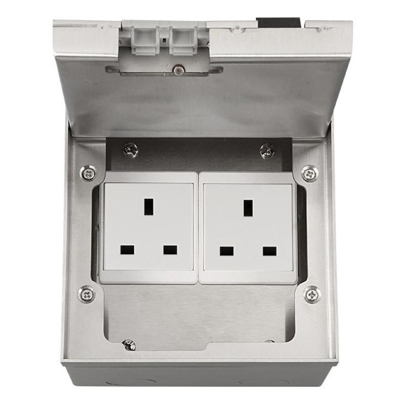 Household Floor Socket Box Marble Flat Floor Insert Multifunctional Pure Stainless Steel Power Ground Plug