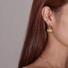 Shell Hoop Earlobe Earrings – Stainless Steel, Nontarnish Earring, Ocean Style Hoop Earring for Women Waterproof,Color Not Fade