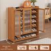 Japanese Rattan Dustproof Shoe Cabinet - Compact, Large-Capacity Entryway Storage Rack