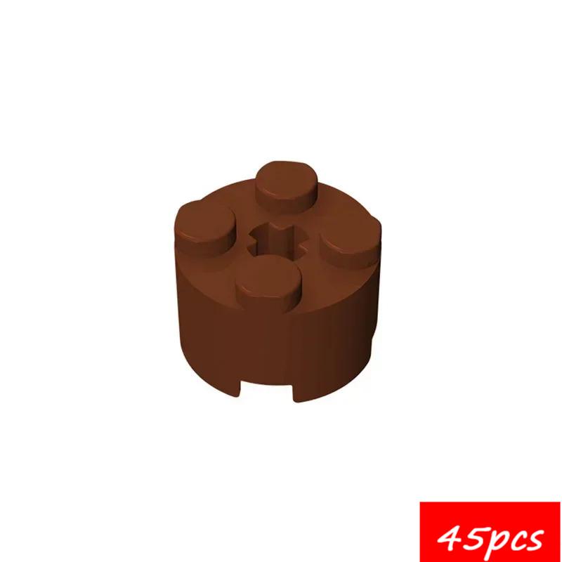 45PCS High-Tech Assemble Particle 6143 6116 39223 3941 2x2 Cylindrical Building Blocks Kit Part Idea DIY Toys For Children Gifts