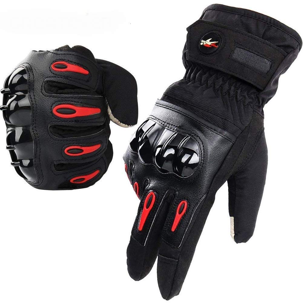 Leole Motorcycle Gloves, Winter, Waterproof, Windproof, Cold Protection, Touch Panel, Smartphone Compatible, Bicycle, Long