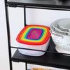 7Pcs Plastic Freshing Box Rainbow Food Sealed Box Reusable Sealed Food Container  Kitchen Picnic Use