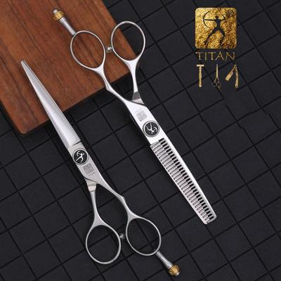 TITAN Professionelles Friseurscheren-Set, Haarschnitt, Friseur, Ausdünnung, scharf, 15,2 cm