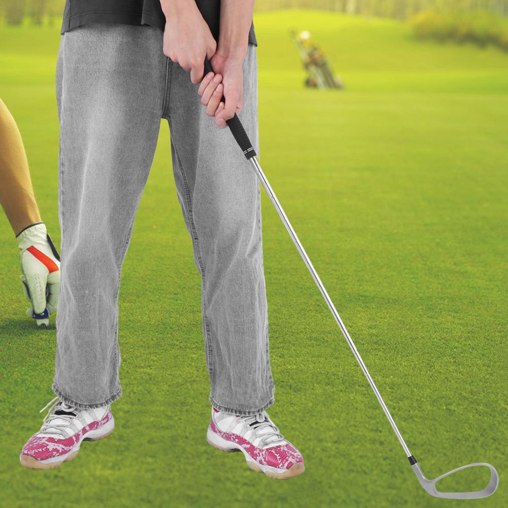 Portable Lightweight Stainless Steel Golf Swing Assist Trainer Good Shooting Practice Stick Rod