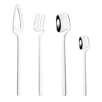 Creative Western Black Servis Rostfritt stål Spegel Polerad Bestick Set Kökskniv Gaffel Sked Set Serviser Bröllopsset